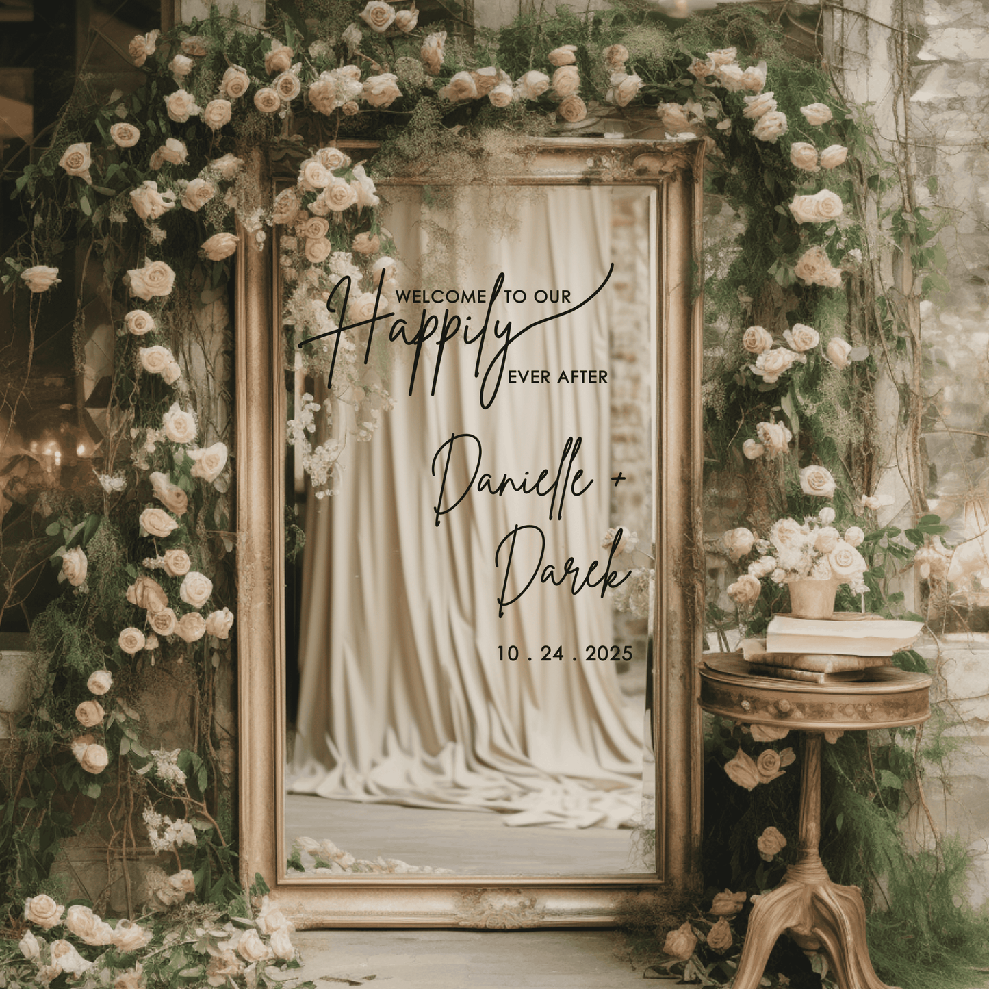Welcome to our Happily Ever After Wedding Vinyl Decal Sticker
