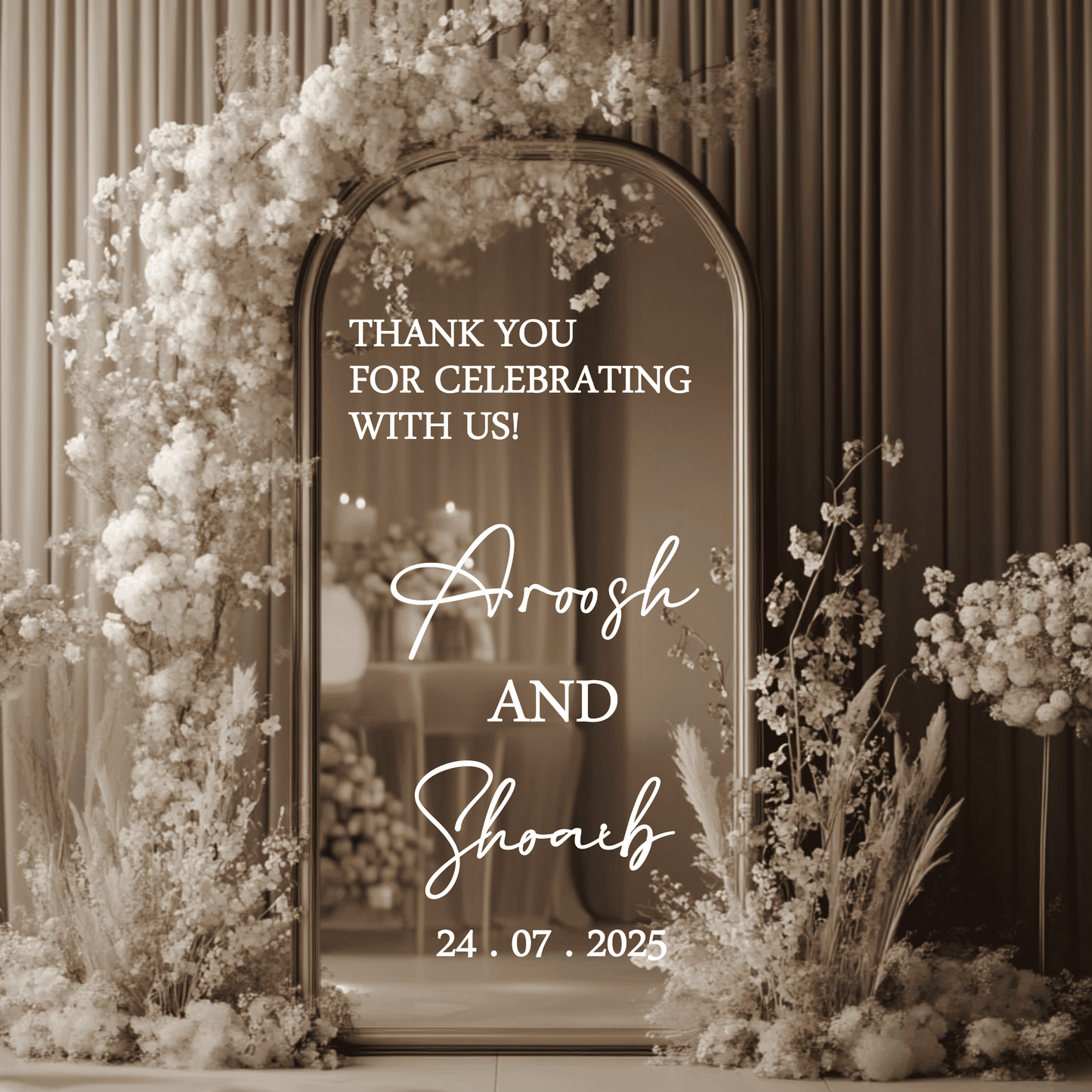 Thank you for celebration with us Welcome to our Wedding Vinyl Decal
