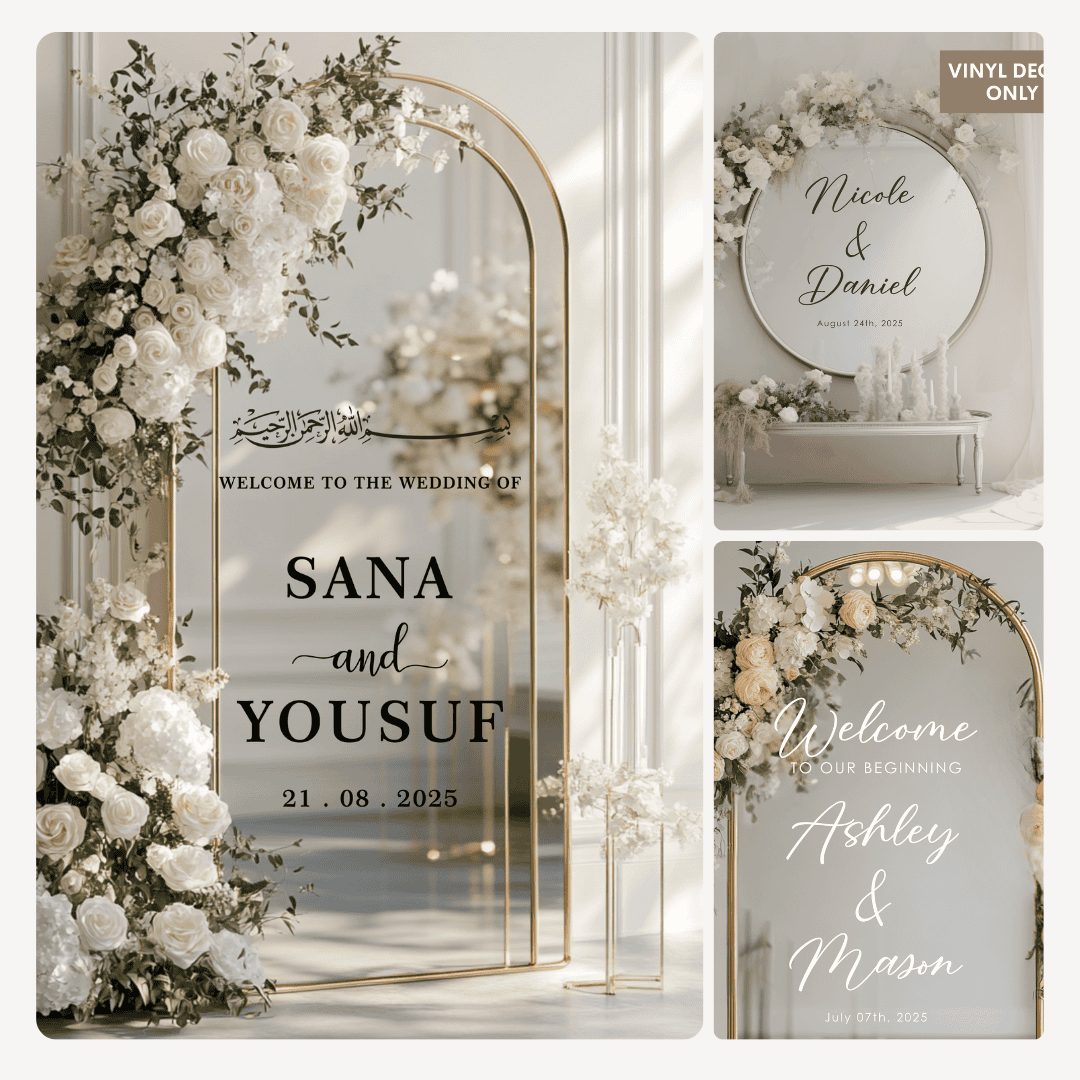Custom Wedding Vinyl Decals
