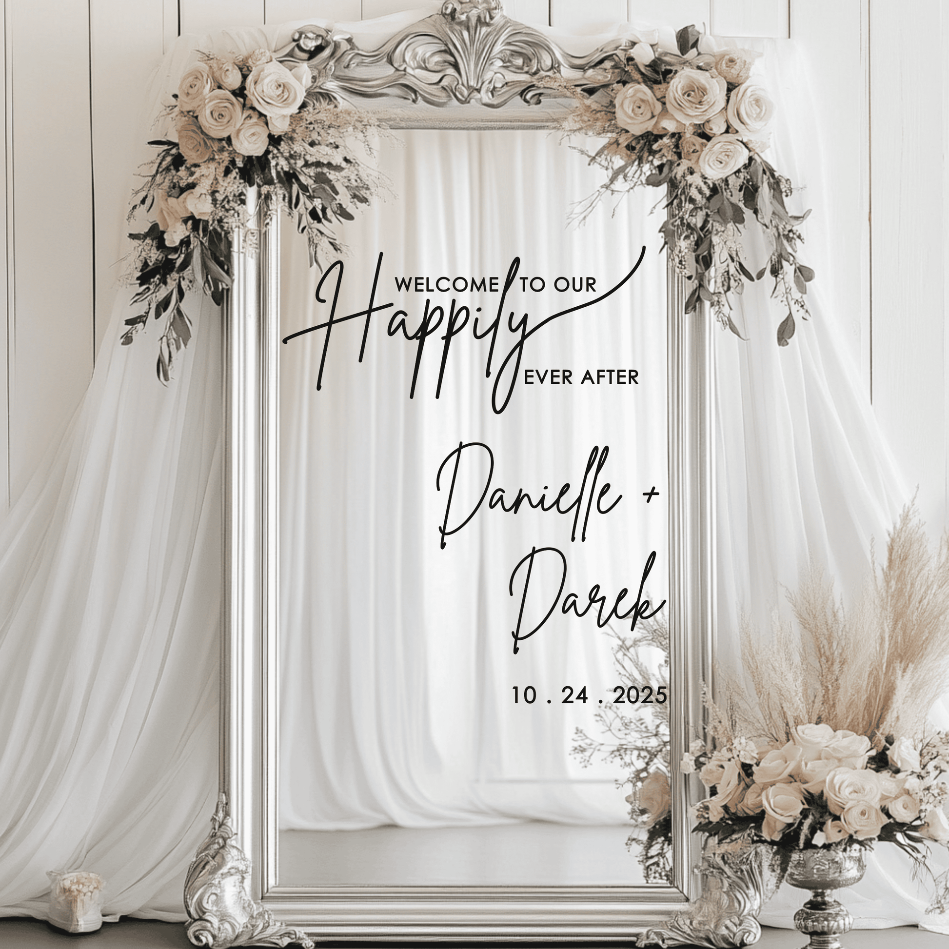 Welcome to our Happily Ever After Wedding Vinyl Decal Sticker