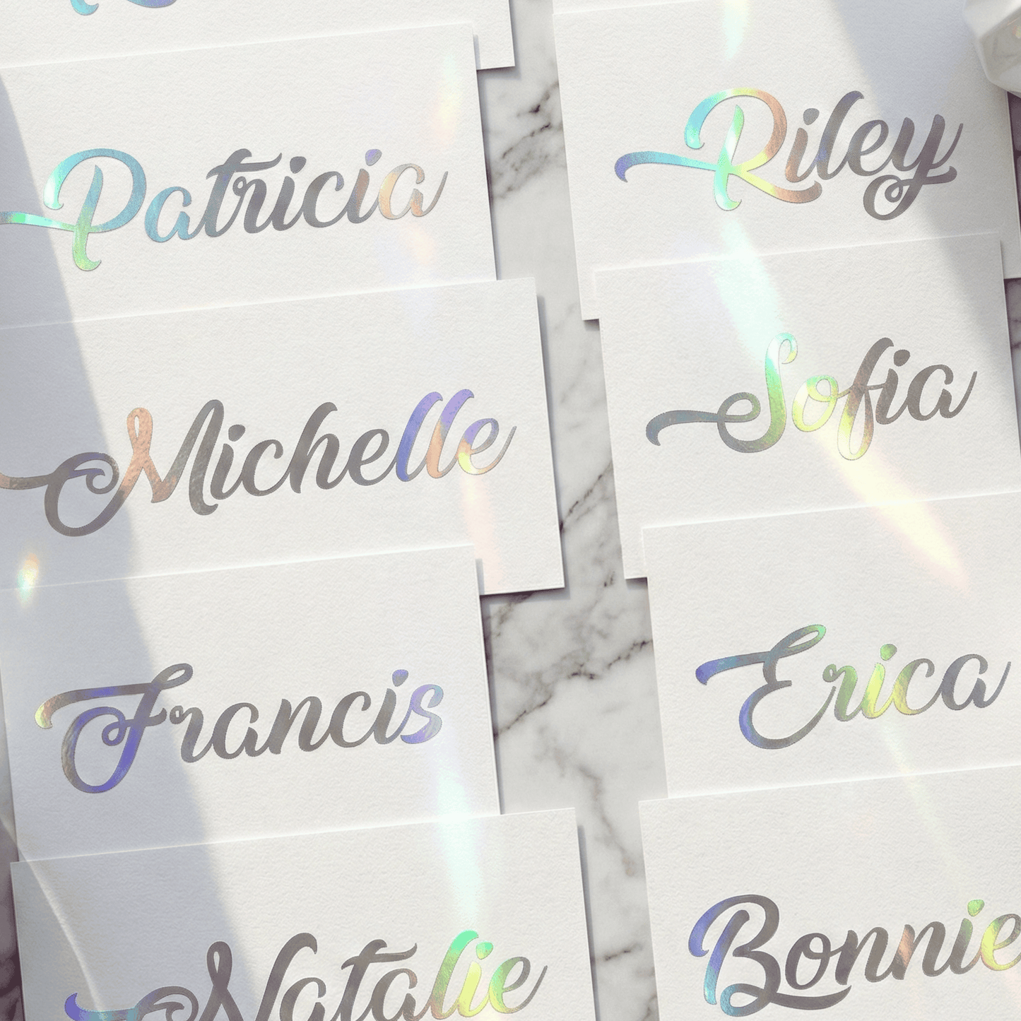 Wedding Place Card Decals | Personalized Name Stickers for Glasses | DIY Bridesmaid Proposal Box Labels | Custom Script Guest Names