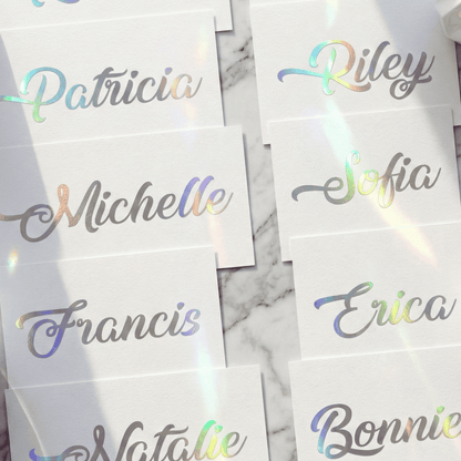Wedding Place Card Decals | Personalized Name Stickers for Glasses | DIY Bridesmaid Proposal Box Labels | Custom Script Guest Names
