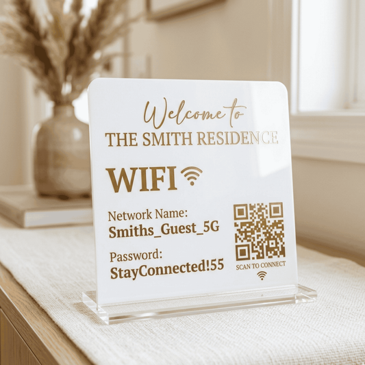 Custom Square Acrylic QR Code Sign