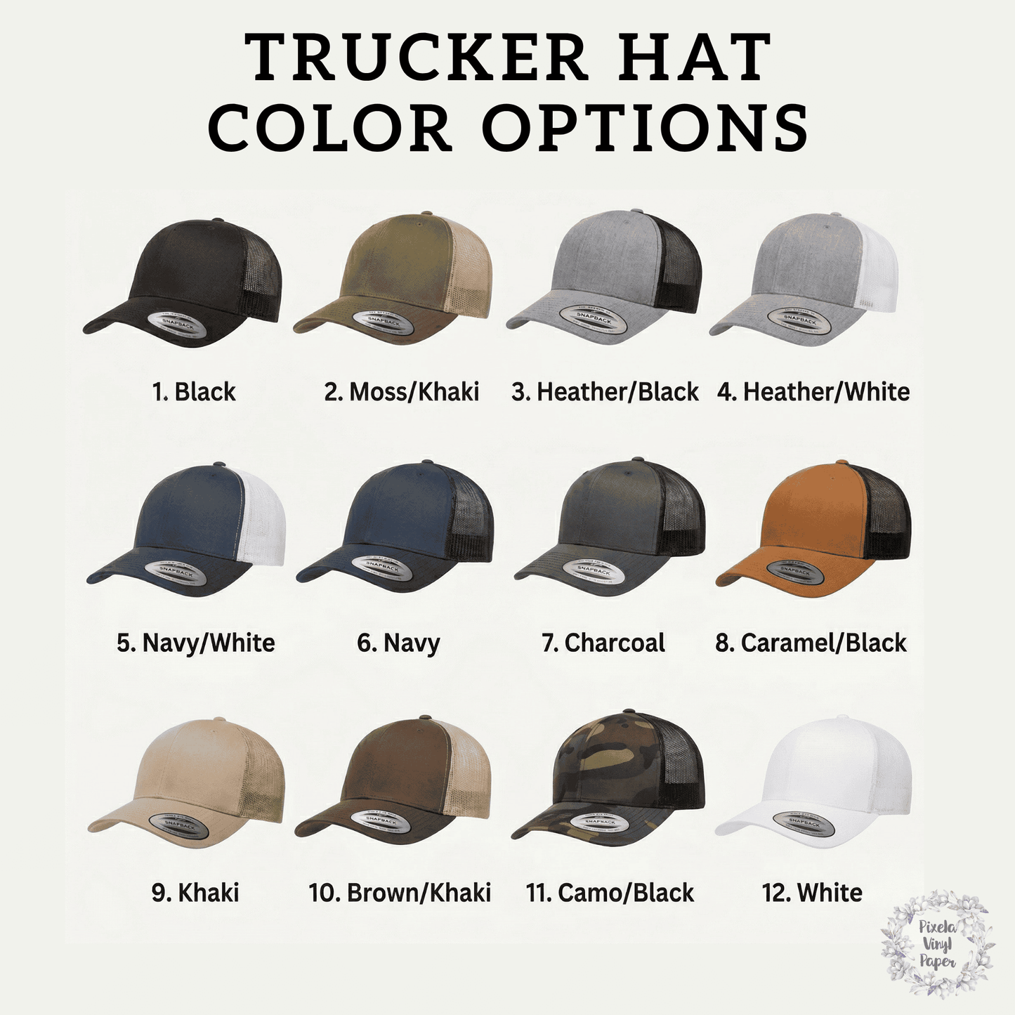 Custom Leather Patch Trucker Hat, Personalized Your Logo Cap Brand Apparel, Bulk Order