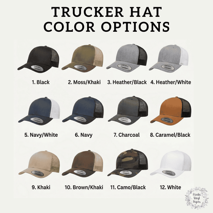 Custom Leather Patch Trucker Hat, Personalized Your Logo Cap Brand Apparel, Bulk Order