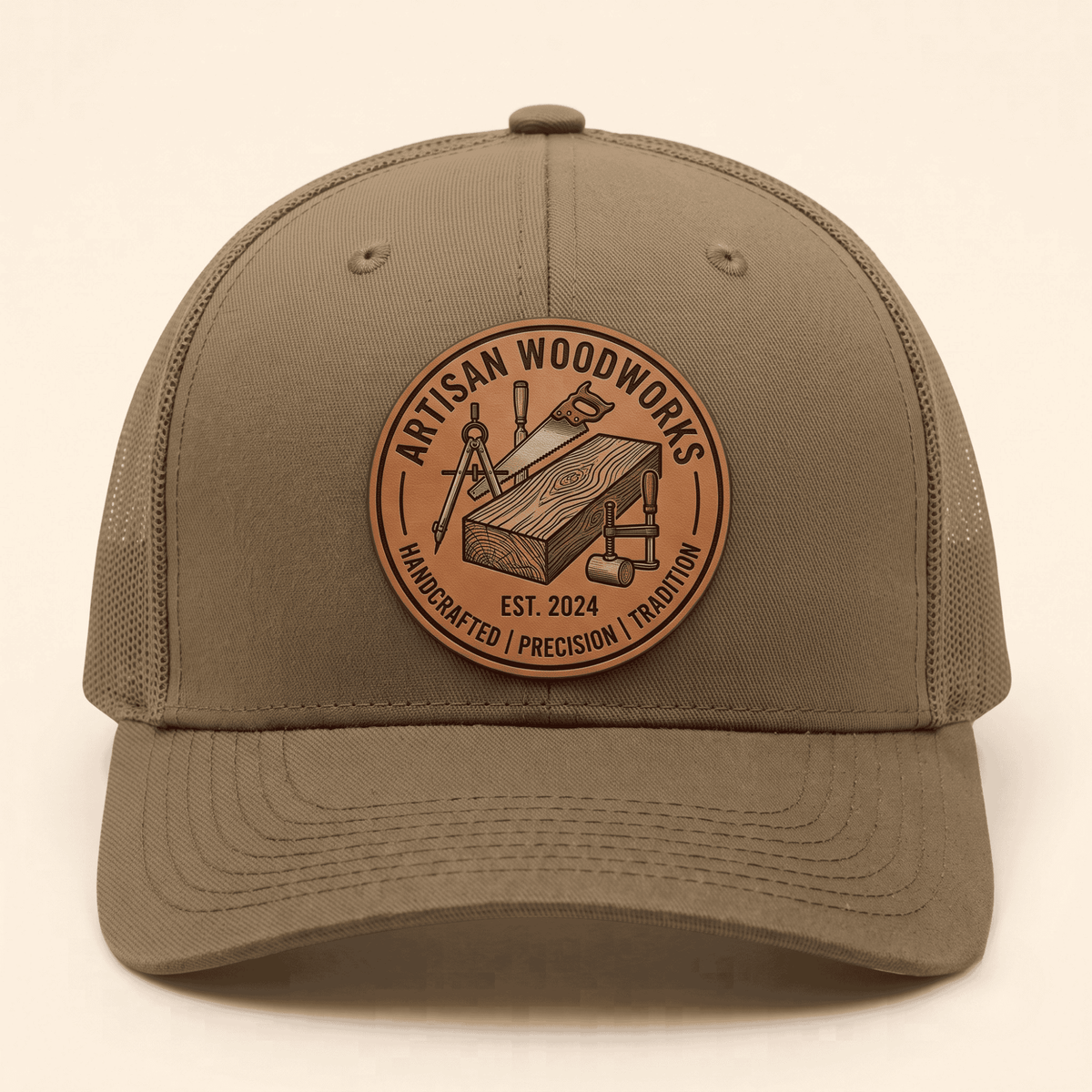Personalized UV Printed Leatherette Tucker Hat