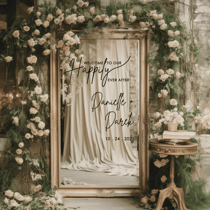Welcome to our Happily Ever After Wedding Vinyl Decal Sticker