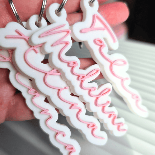 Custom Name 3D Printed Keychain - Custom Name Keychain - Backpack Tag