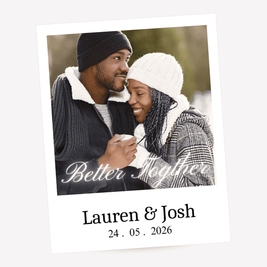 Personalized Wedding Photo Magnet – Custom Wedding Favor, Fridge Keepsake Gift (PM04)