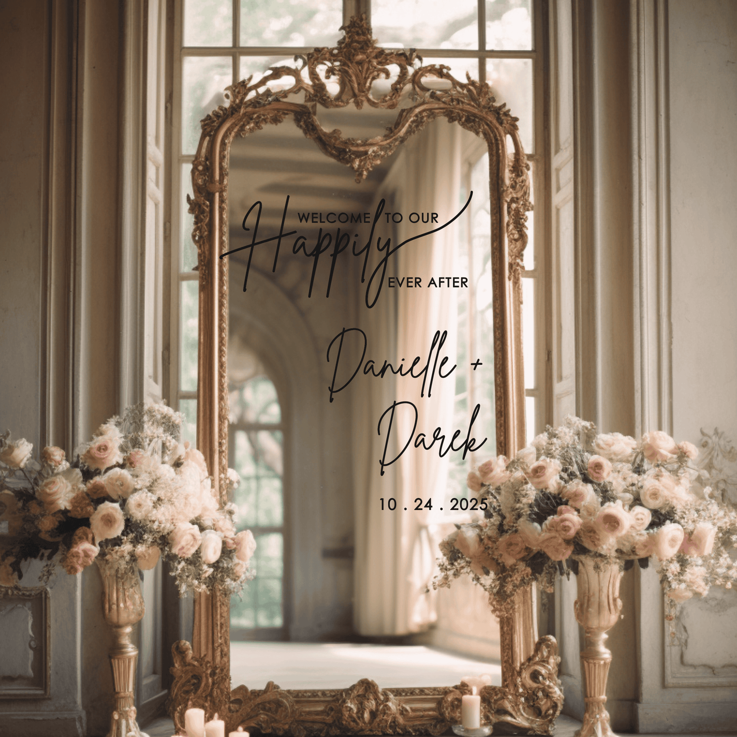 Welcome to our Happily Ever After Wedding Vinyl Decal Sticker