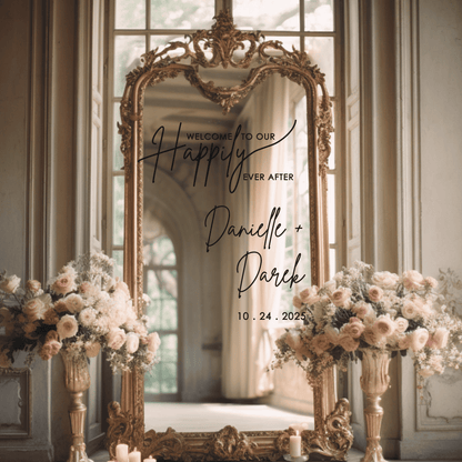 Welcome to our Happily Ever After Wedding Vinyl Decal Sticker