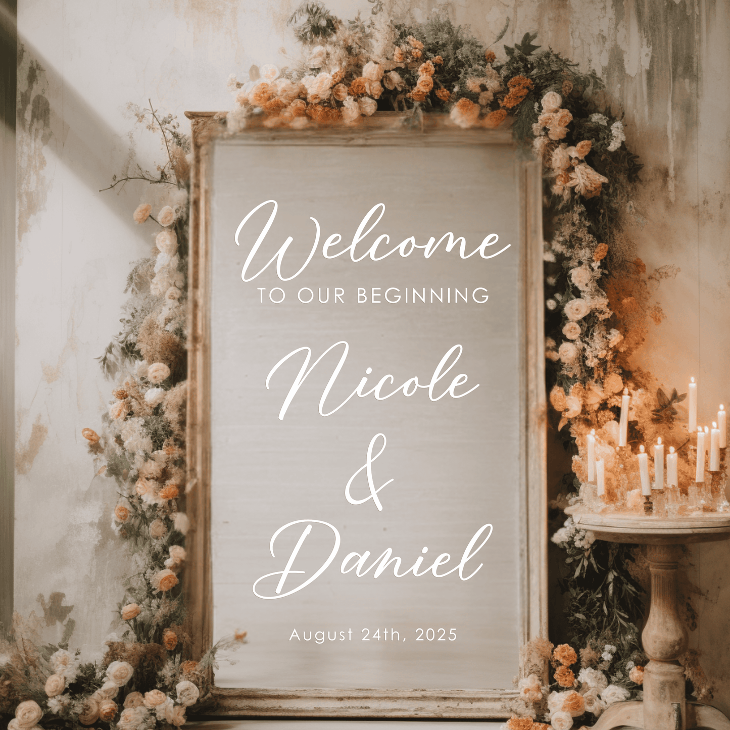 Welcome to our Beginning Wedding Vinyl Decal Sticker
