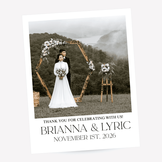 Personalized Wedding Photo Magnet – Custom Wedding Favor, Fridge Keepsake Gift (PM06)