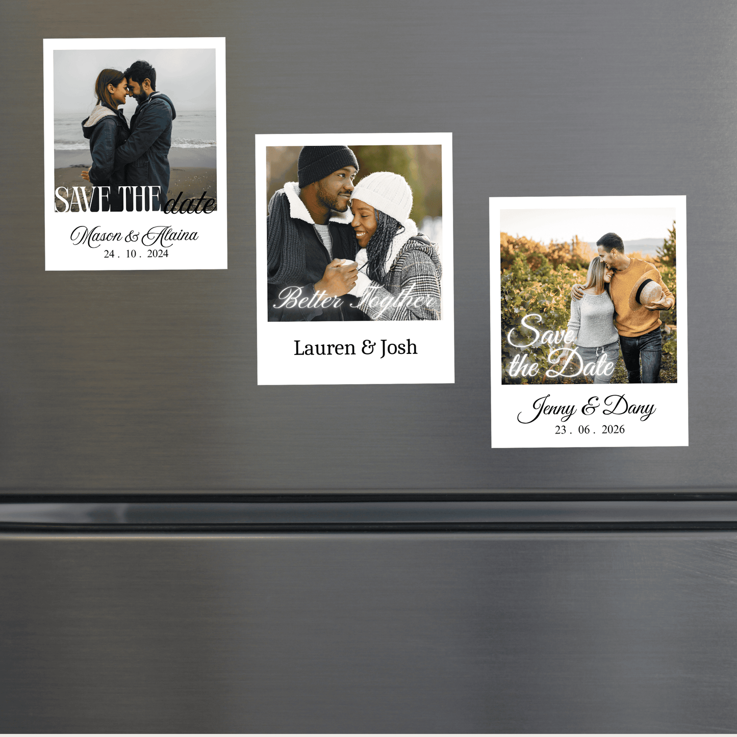 Personalized Wedding Photo Magnet – Custom Wedding Favor, Fridge Keepsake Gift (PM01)