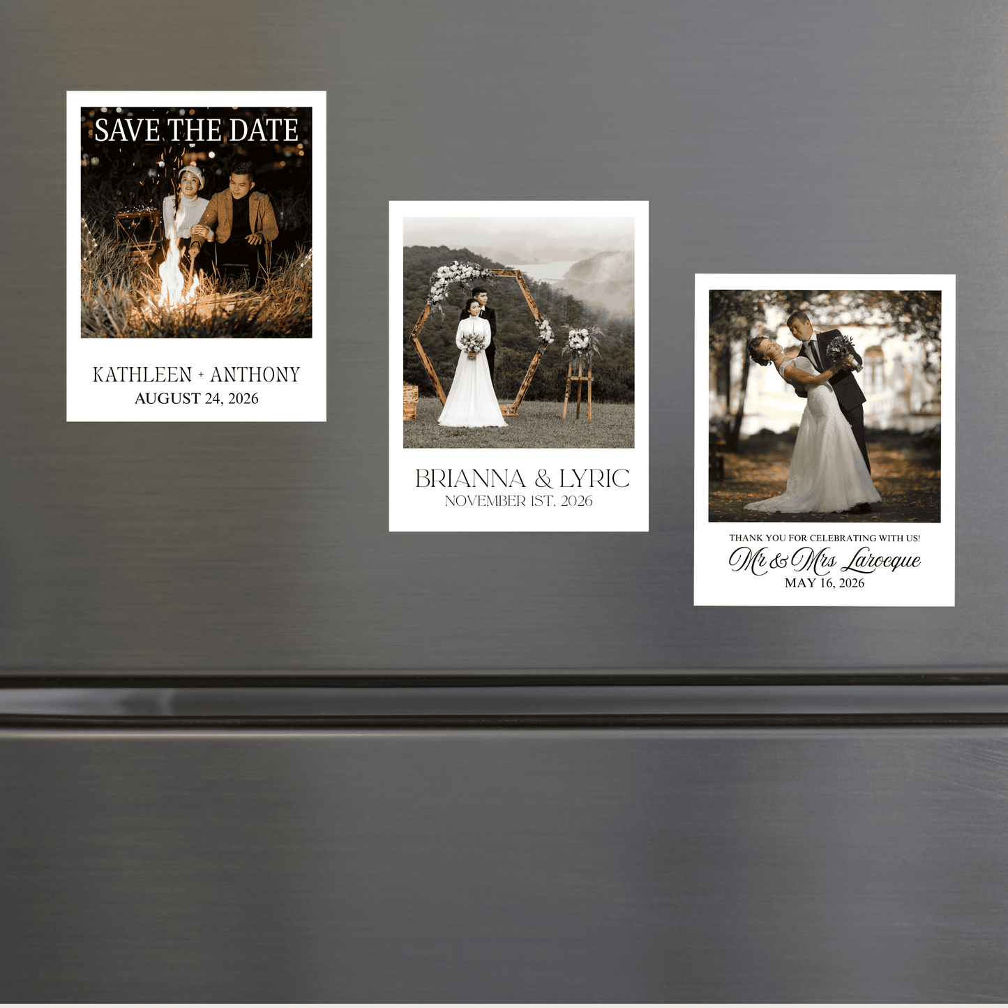 Personalized Wedding Photo Magnet – Custom Wedding Favor, Fridge Keepsake Gift (PM01)