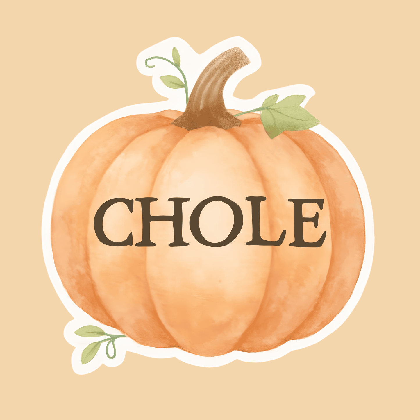 custom name pumpkin sticker