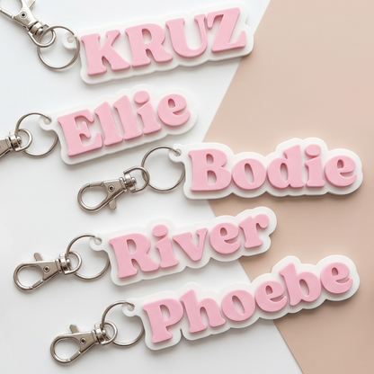 Personalized 3D Printed Name Keychains