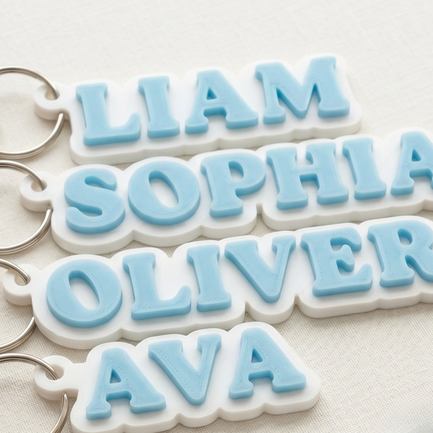 Personalized 3D Printed Name Keychains