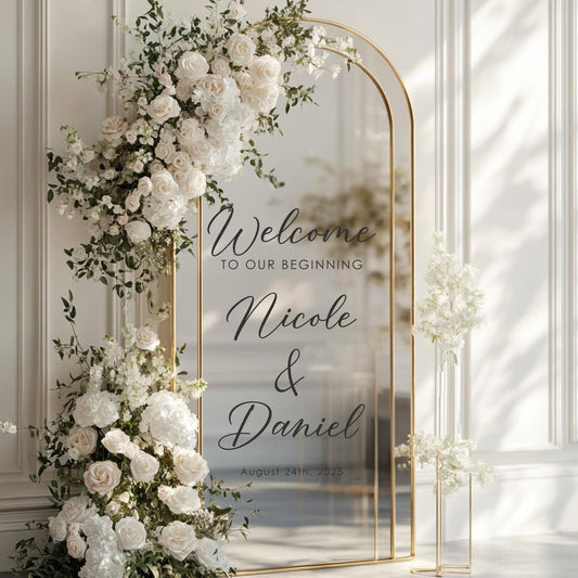Welcome to our Beginning Wedding Vinyl Decal Sticker