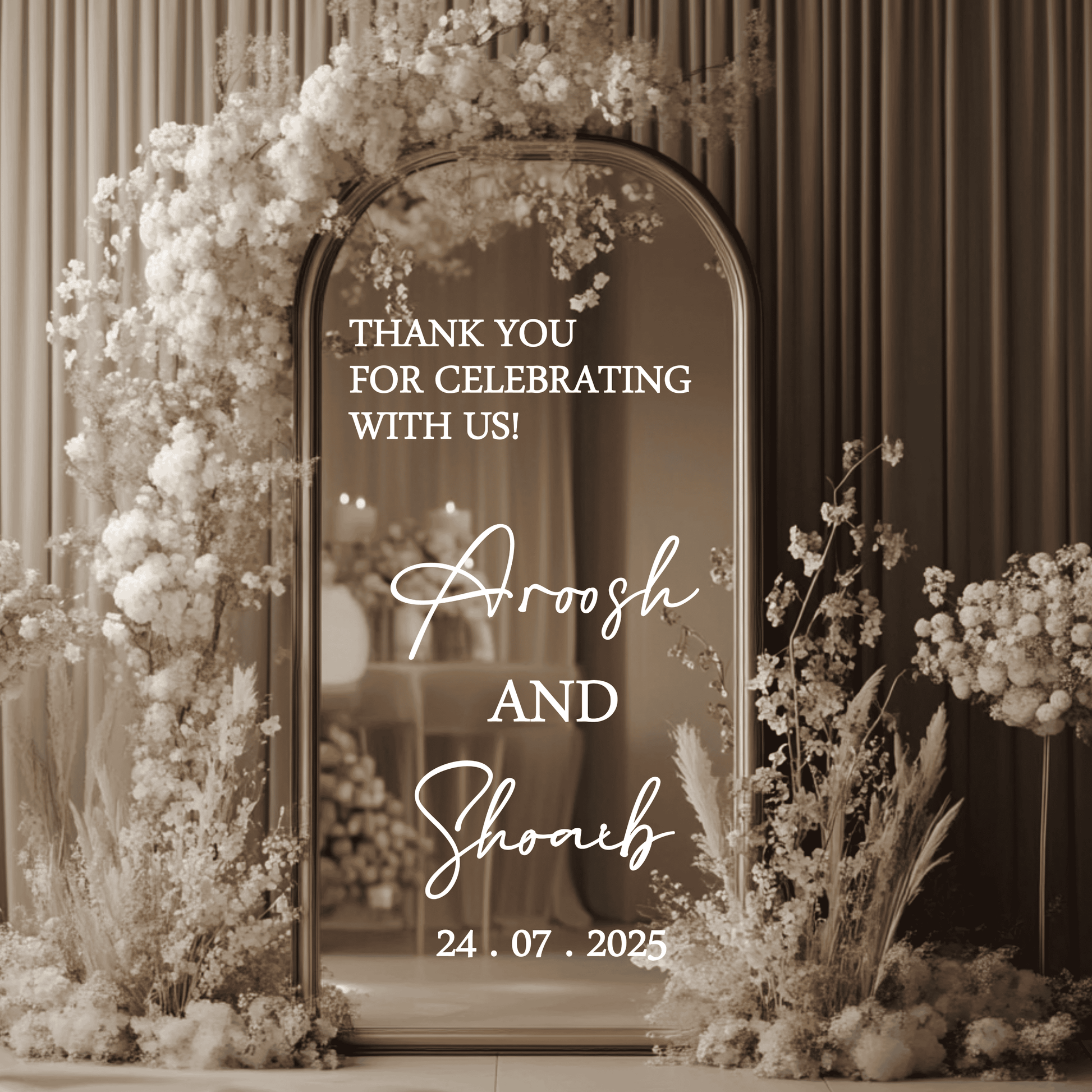 Thank you for celebration with us Welcome to our Wedding Vinyl Decal