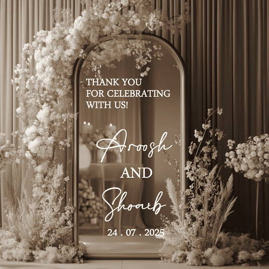 Thank you for celebration with us Welcome to our Wedding Vinyl Decal